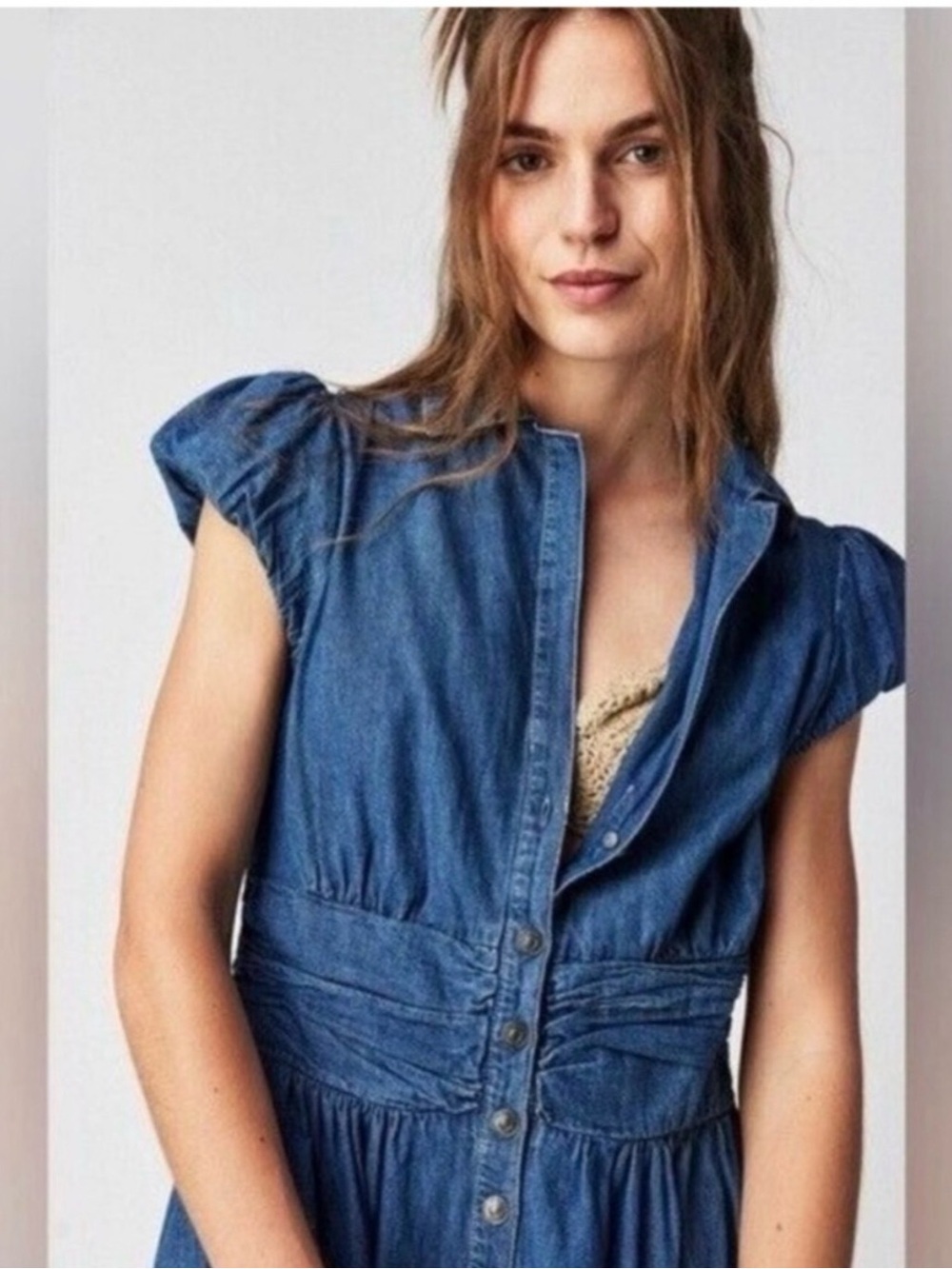 Free people denim Chester mini dress worn once - Blue - Picture 3 of 6